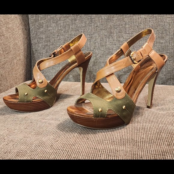 Guess High Heel Platform Sandals - Size 7 1/2 - Picture 1 of 4